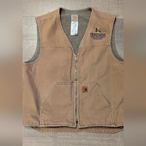 Carhartt Tan Fleece Interior with Gold Logo Tag